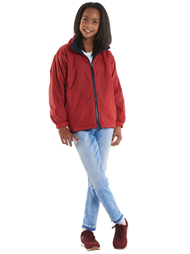 UC606 Navy Childrens Reversible Fleece Jacket