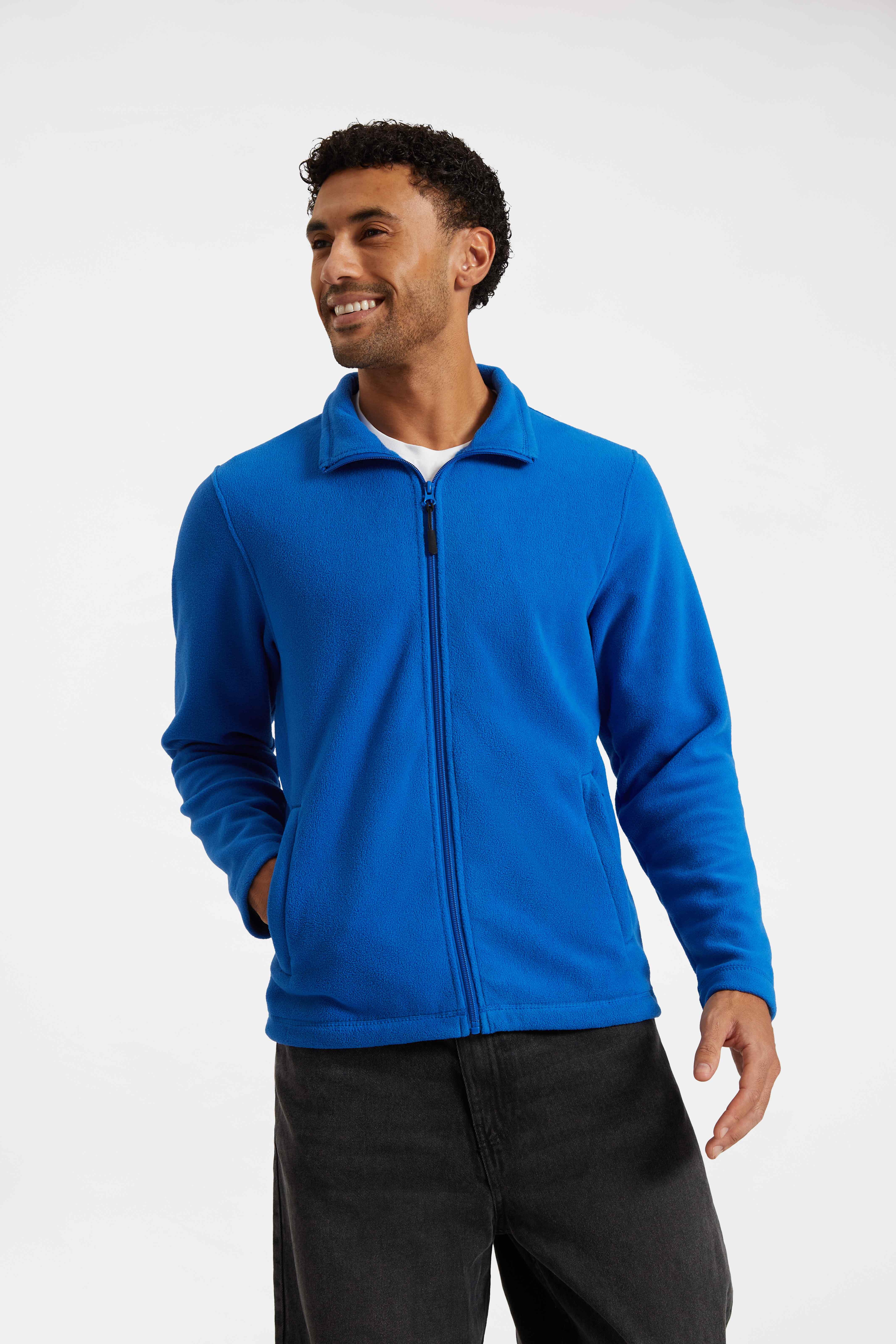 UC609 Black Lightweight Full Zip Microfleece Jacket