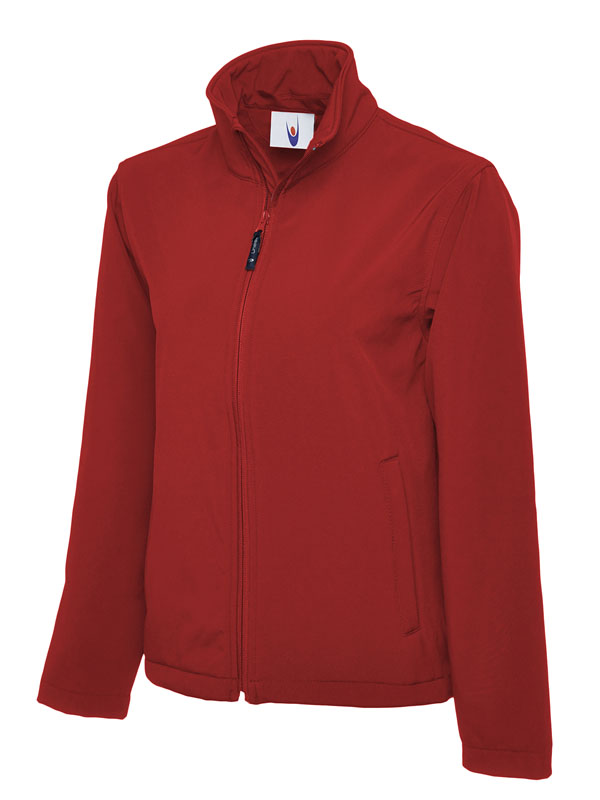 UC612 Red Classic Full Zip Soft Shell Jacket
