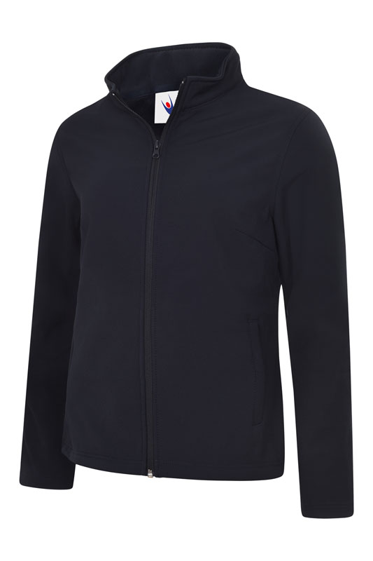 UC613 Navy Ladies Classic Full Zip Soft Shell Jacket
