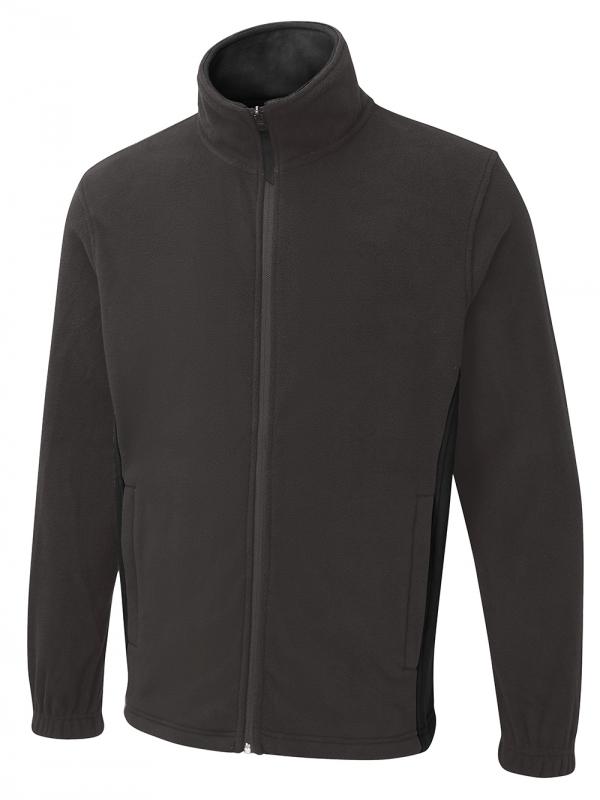 UC617 Charcoal/Black Two Tone Full Zip Fleece Jacket