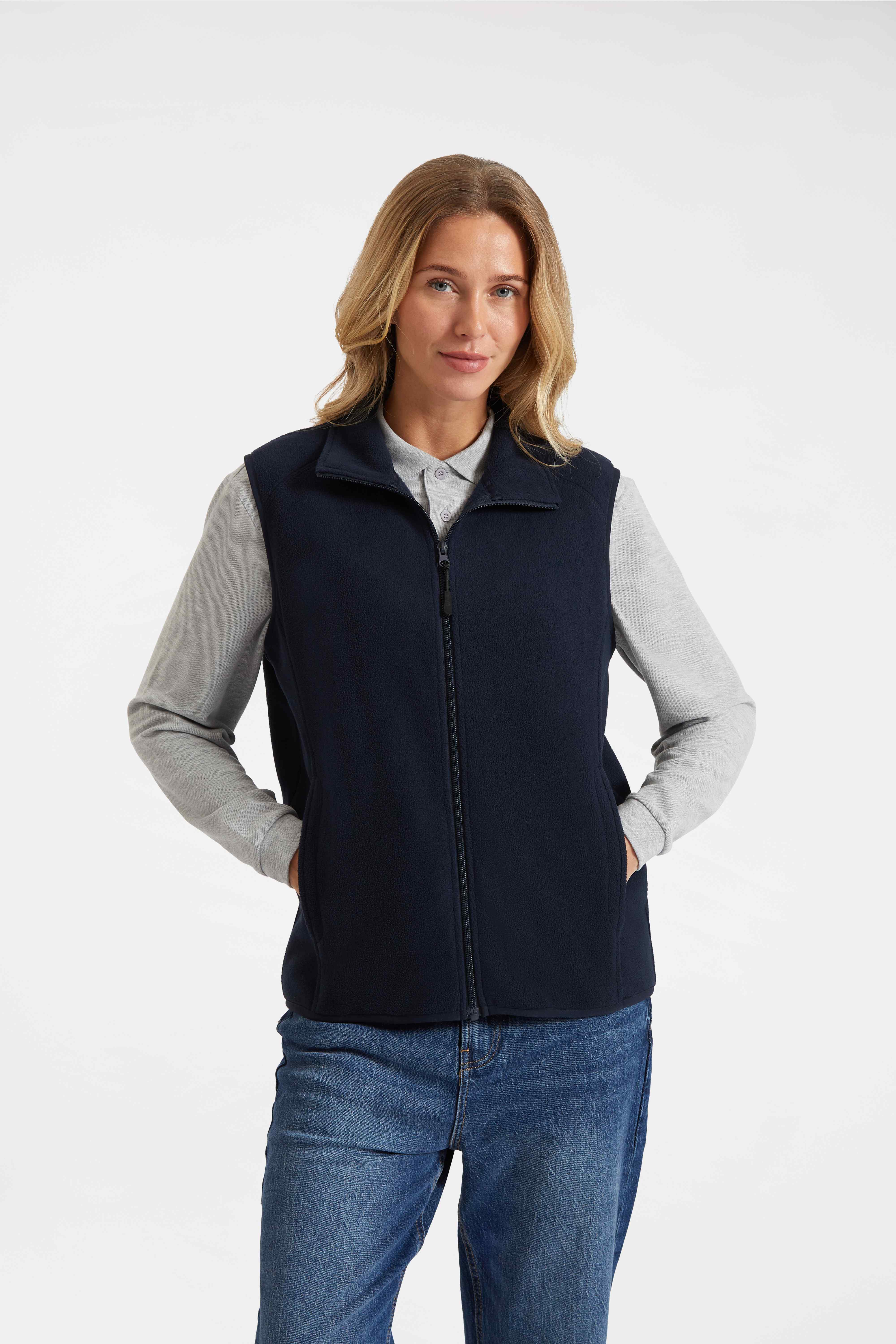 UC618 Navy Microfleece Gilet