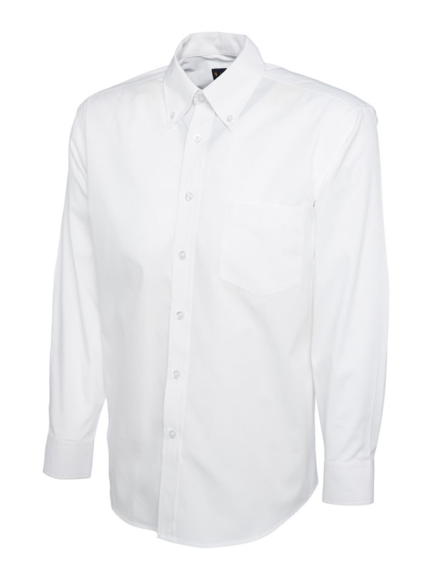 UC701 White Mens Pinpoint Oxford Full Sleeve Shirt