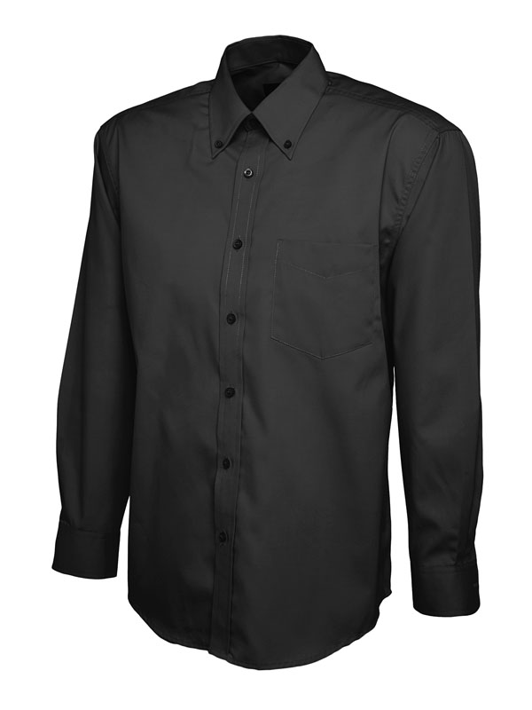 UC701 Black Mens Pinpoint Oxford Full Sleeve Shirt UC701 Black Mens Pinpoint Oxford Full Sleeve Shirt