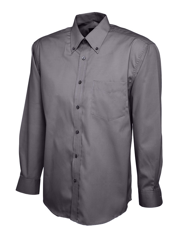 UC701 Charcoal Mens Pinpoint Oxford Full Sleeve Shirt UC701 Charcoal Mens Pinpoint Oxford Full Sleeve Shirt