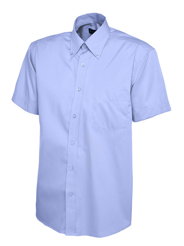 UC702 Mid Blue Mens Pinpoint Oxford Half Sleeve Shirt UC702 Mid Blue Mens Pinpoint Oxford Half Sleeve Shirt