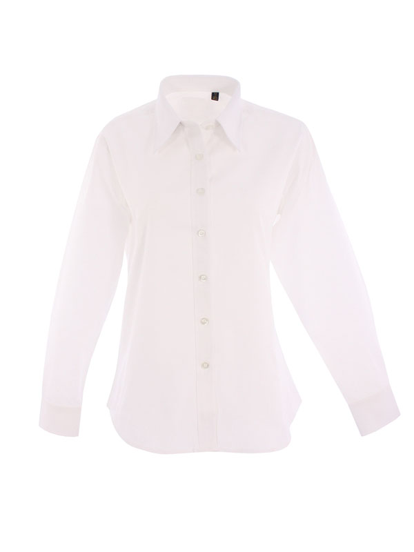 UC703 White Ladies Pinpoint Oxford Full Sleeve Shirt