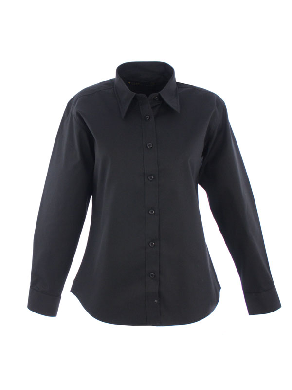 UC703 Black Ladies Pinpoint Oxford Full Sleeve Shirt UC703 Black Ladies Pinpoint Oxford Full Sleeve Shirt