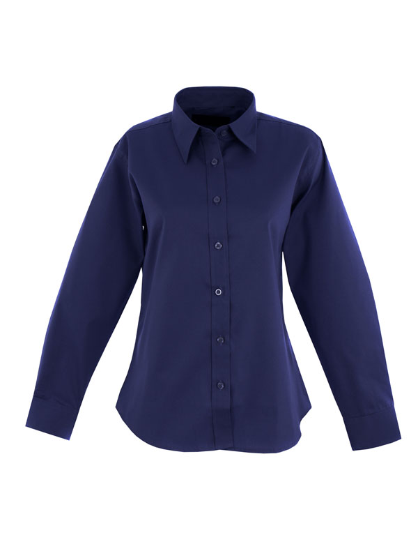 UC703 Navy Ladies Pinpoint Oxford Full Sleeve Shirt UC703 Navy Ladies Pinpoint Oxford Full Sleeve Shirt