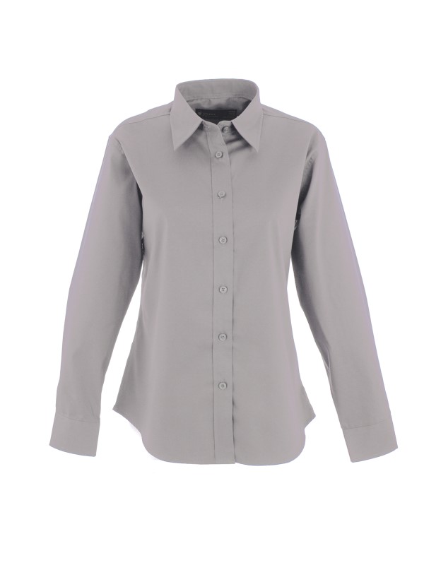 UC703 Silver Grey Ladies Pinpoint Oxford Full Sleeve Shirt UC703 Silver Grey Ladies Pinpoint Oxford Full Sleeve Shirt