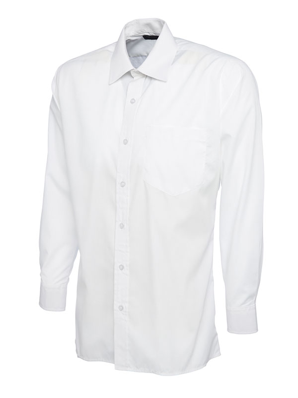 UC709 White Mens Poplin Full Sleeve Shirt