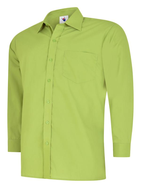 UC709 Lime Mens Poplin Full Sleeve Shirt