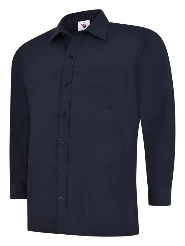 UC709 Navy Mens Poplin Full Sleeve Shirt