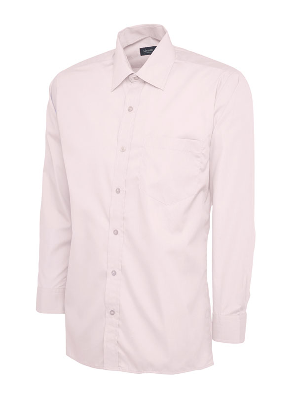 UC709 Pink Mens Poplin Full Sleeve Shirt UC709 Pink Mens Poplin Full Sleeve Shirt