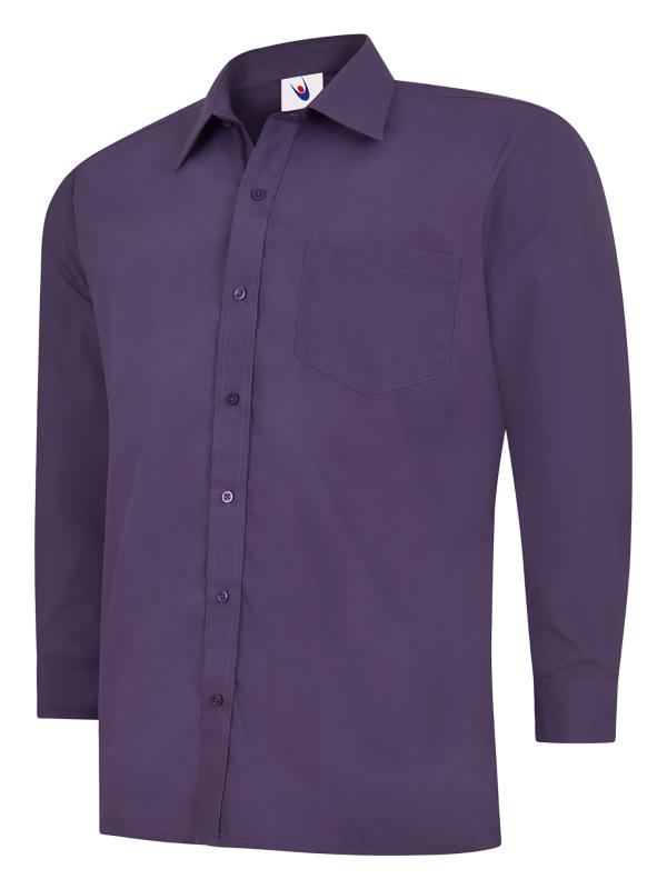 UC709 Purple Mens Poplin Full Sleeve Shirt