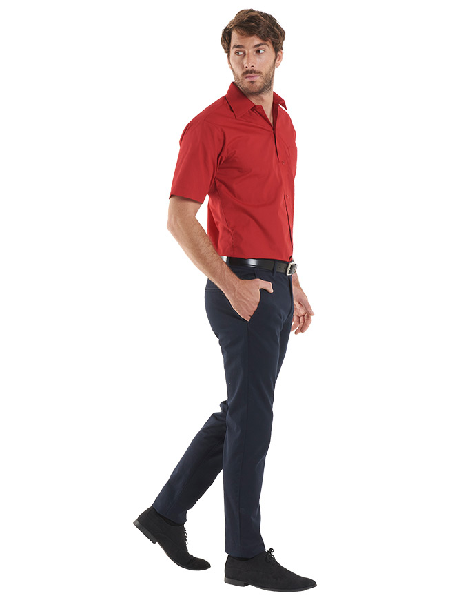 UC710 Mid Blue Mens Poplin Half Sleeve Shirt