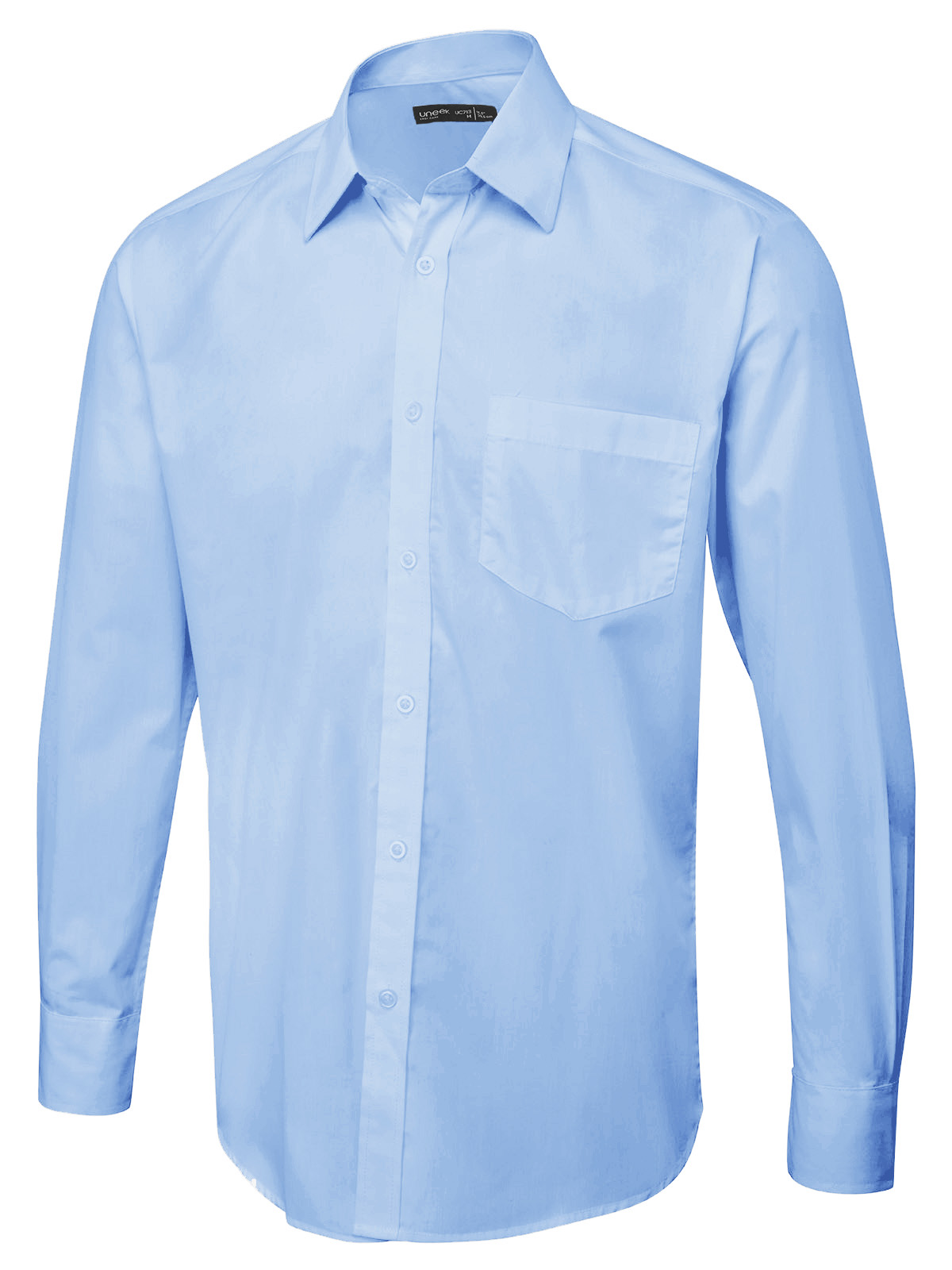 UC713 Light Blue Men’s Long Sleeve Poplin Shirt