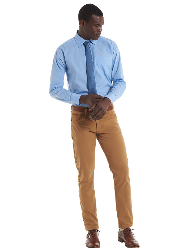 UC713 Black Men’s Long Sleeve Poplin Shirt