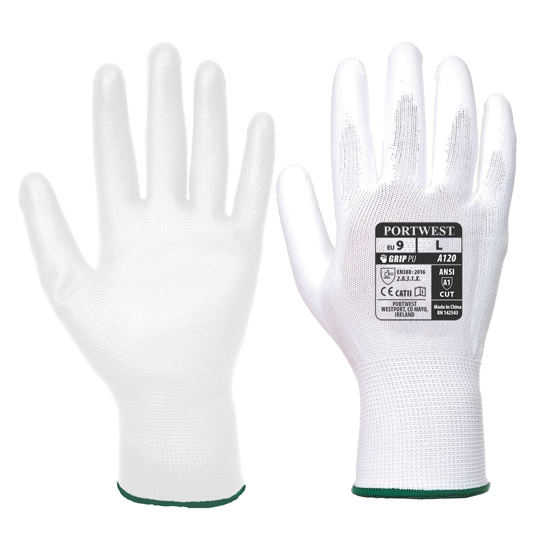 VA120 Vending PU Palm Glove White