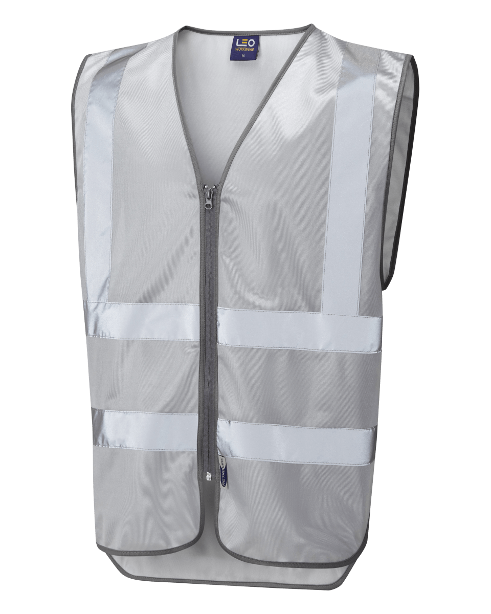 COMMODORE Reflective Zip Waistcoat SILVER