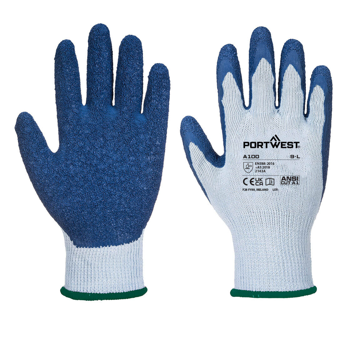 A100 Grip 10 Latex Glove Grey/Blue A100 Grip 10 Latex Glove Grey/Blue