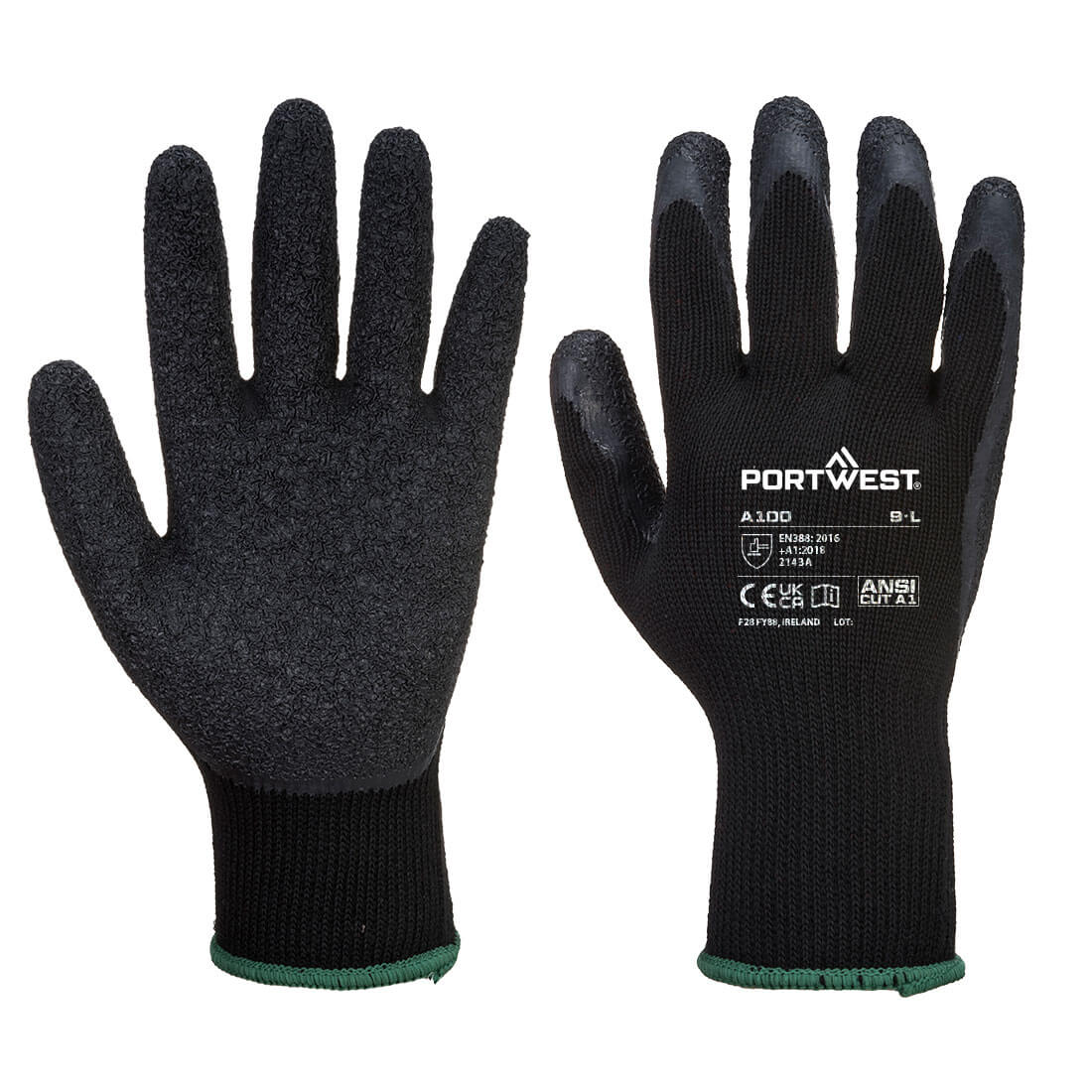 A100 Grip 10 Latex Glove Black A100 Grip 10 Latex Glove Black