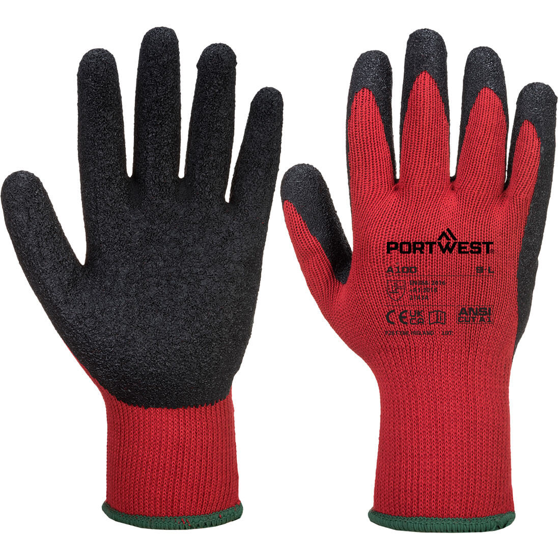 A100 Grip 10 Latex Glove Red/Black A100 Grip 10 Latex Glove Red/Black