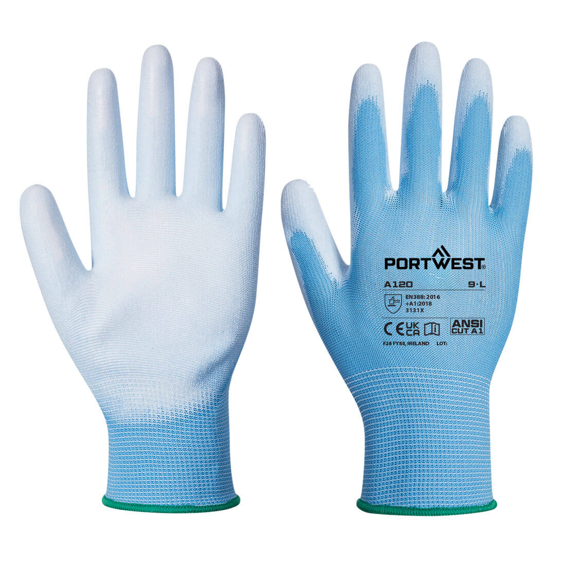 A120 Grip 13 PU Palm Glove Blue A120 Grip 13 PU Palm Glove Blue