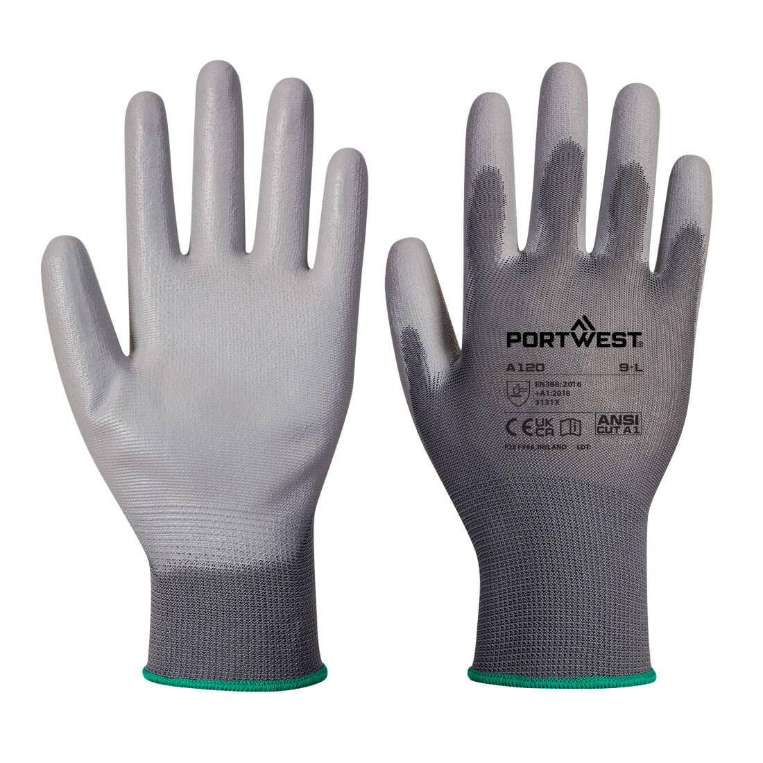 A120 Grip 13 PU Palm Glove Grey A120 Grip 13 PU Palm Glove Grey