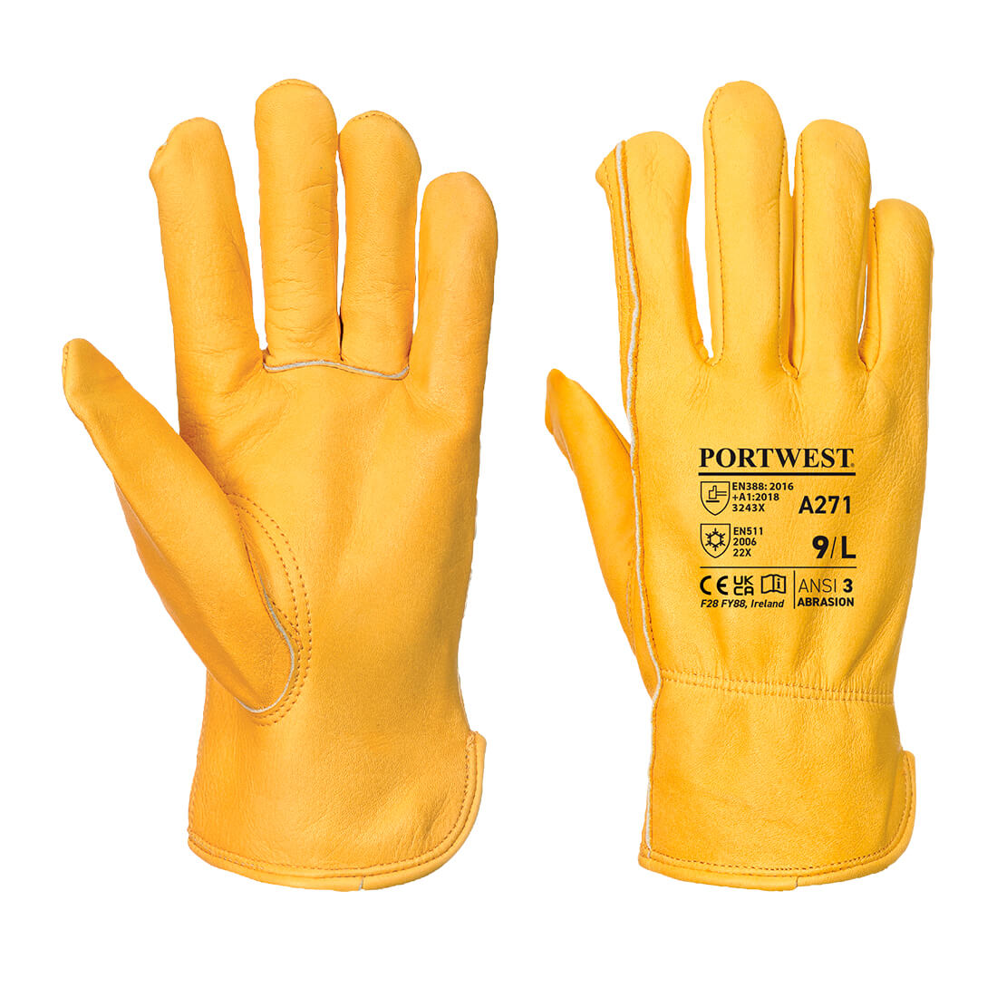 A271 Cold 200 Cow Grain Driver Glove Tan A271 Cold 200 Cow Grain Driver Glove Tan