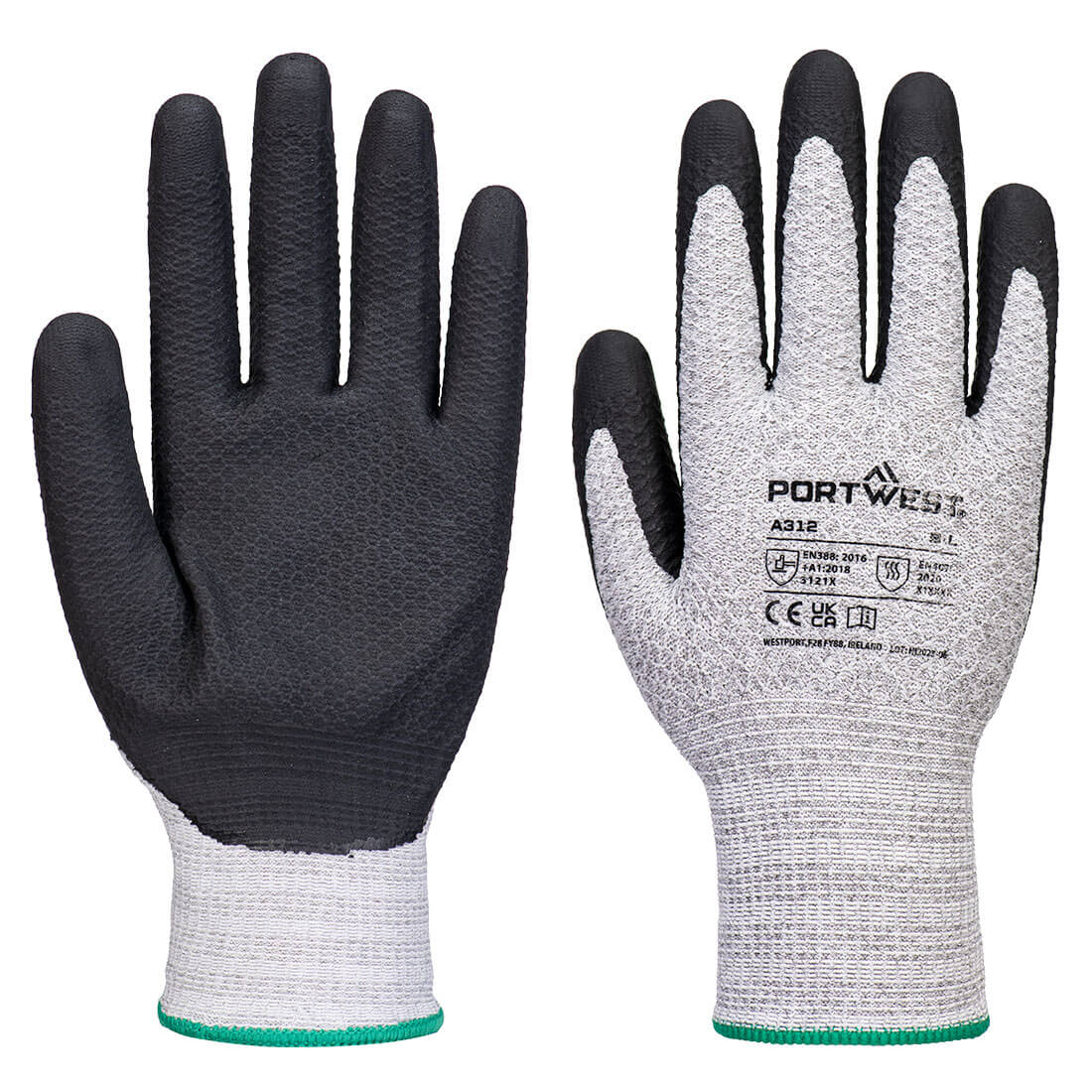A312 Grip 13 Nitrile Diamond Knit Glove Grey/Black A312 Grip 13 Nitrile Diamond Knit Glove Grey/Black