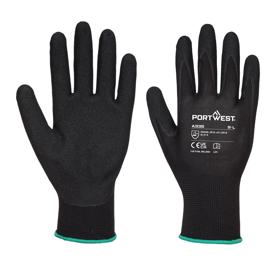 A335 Grip 15 Nitrile Sandy Glove Black A335 Grip 15 Nitrile Sandy Glove Black