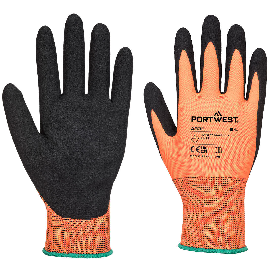 A335 Grip 15 Nitrile Sandy Glove Orange/Black A335 Grip 15 Nitrile Sandy Glove Orange/Black