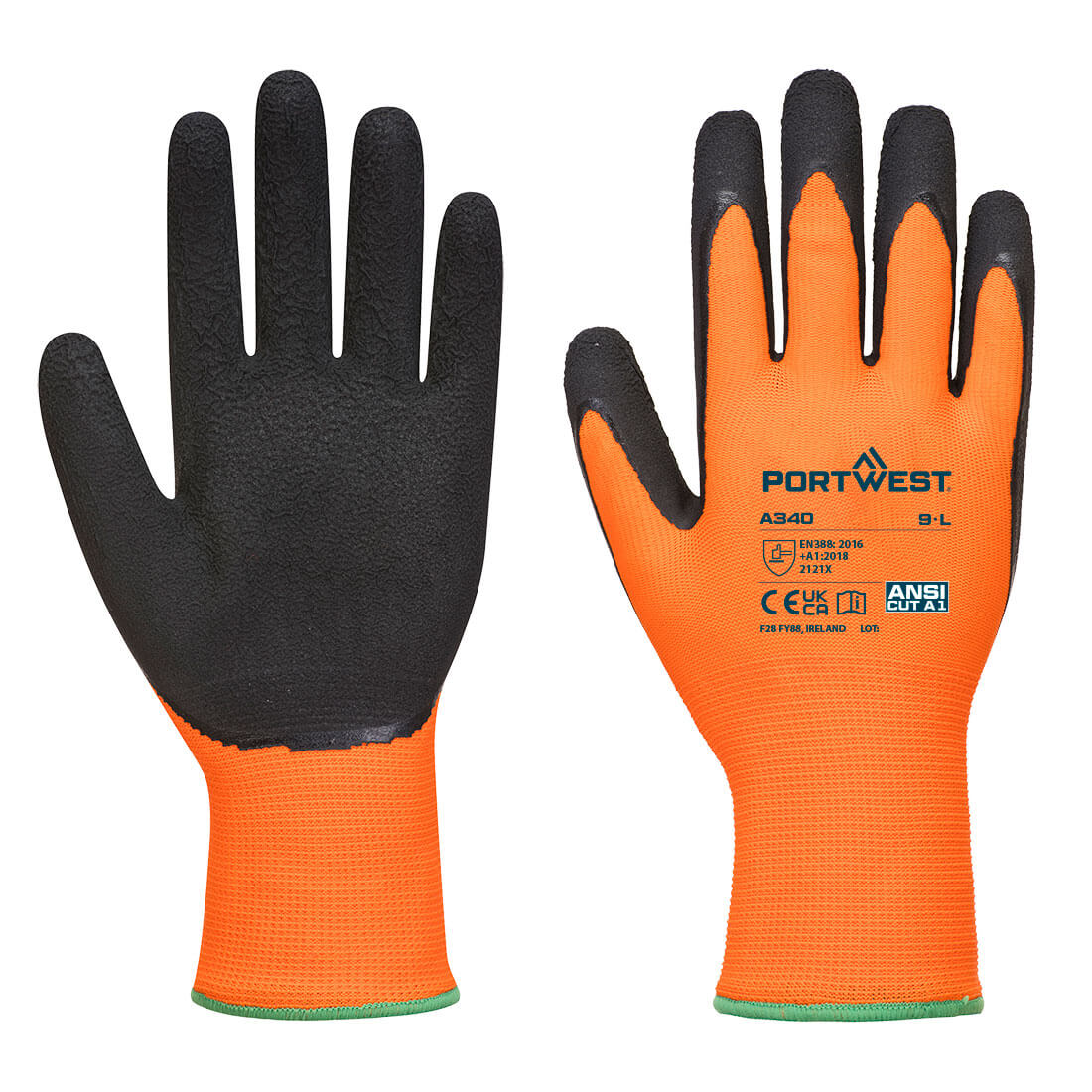 A340 Grip 13 Latex Foam Hi-Vis Glove Orange/Black A340 Grip 13 Latex Foam Hi-Vis Glove Orange/Black