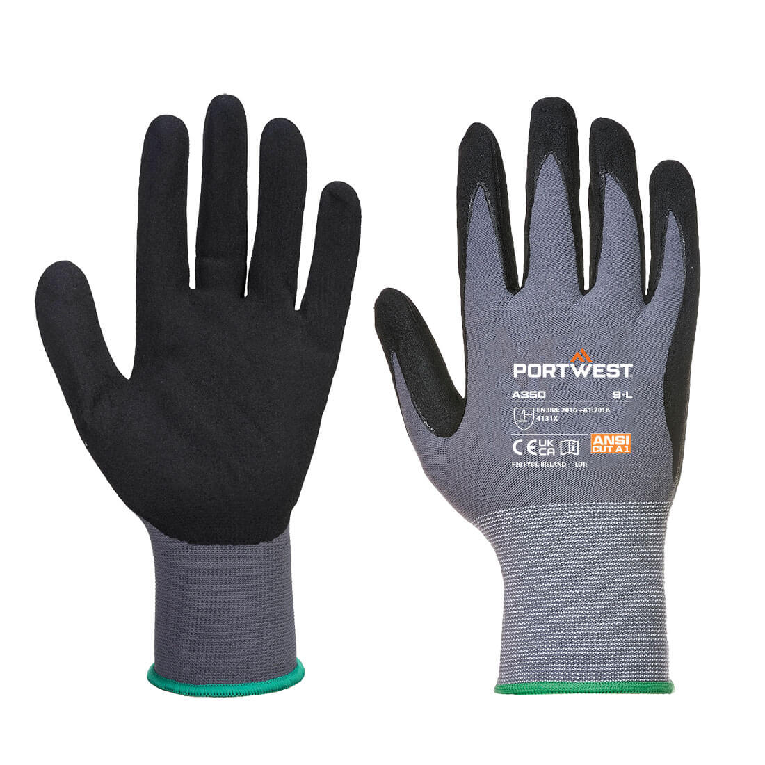A350 Grip 15 Nitrile Sandy Glove Black A350 Grip 15 Nitrile Sandy Glove Black