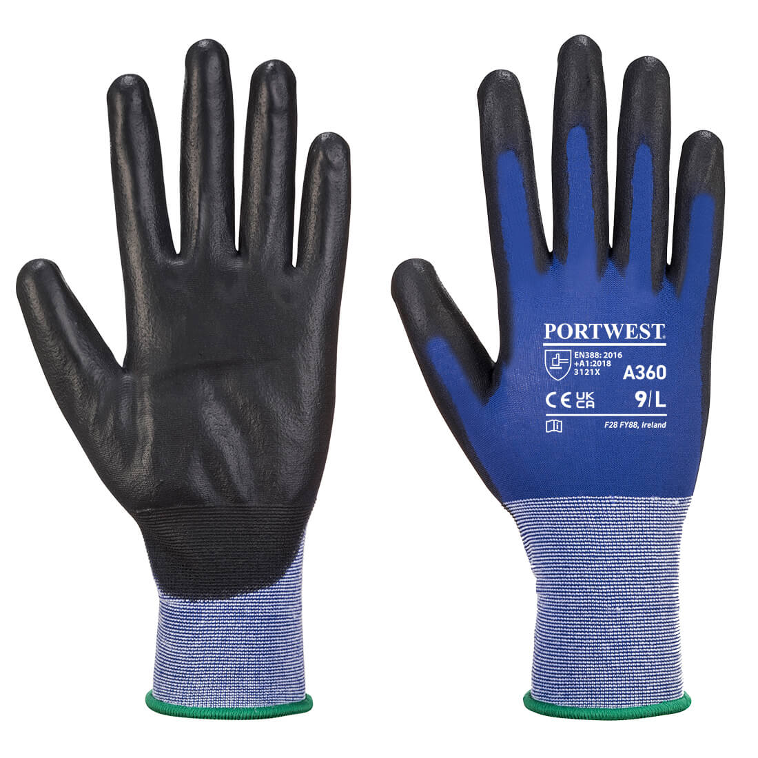 A360 Grip 18 PU Glove Blue/Black A360 Grip 18 PU Glove Blue/Black