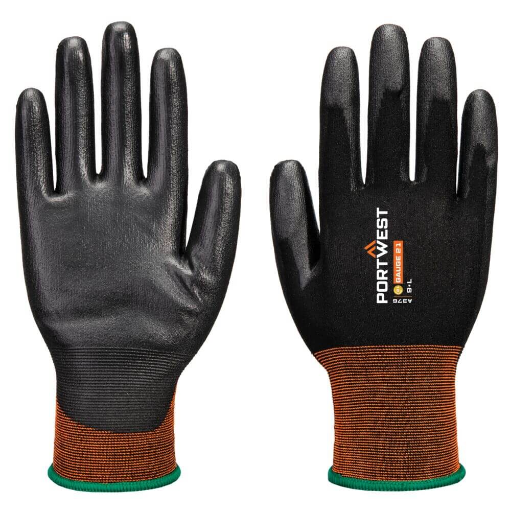 A376 GP Grip 21 PU Glove Black A376 GP Grip 21 PU Glove Black