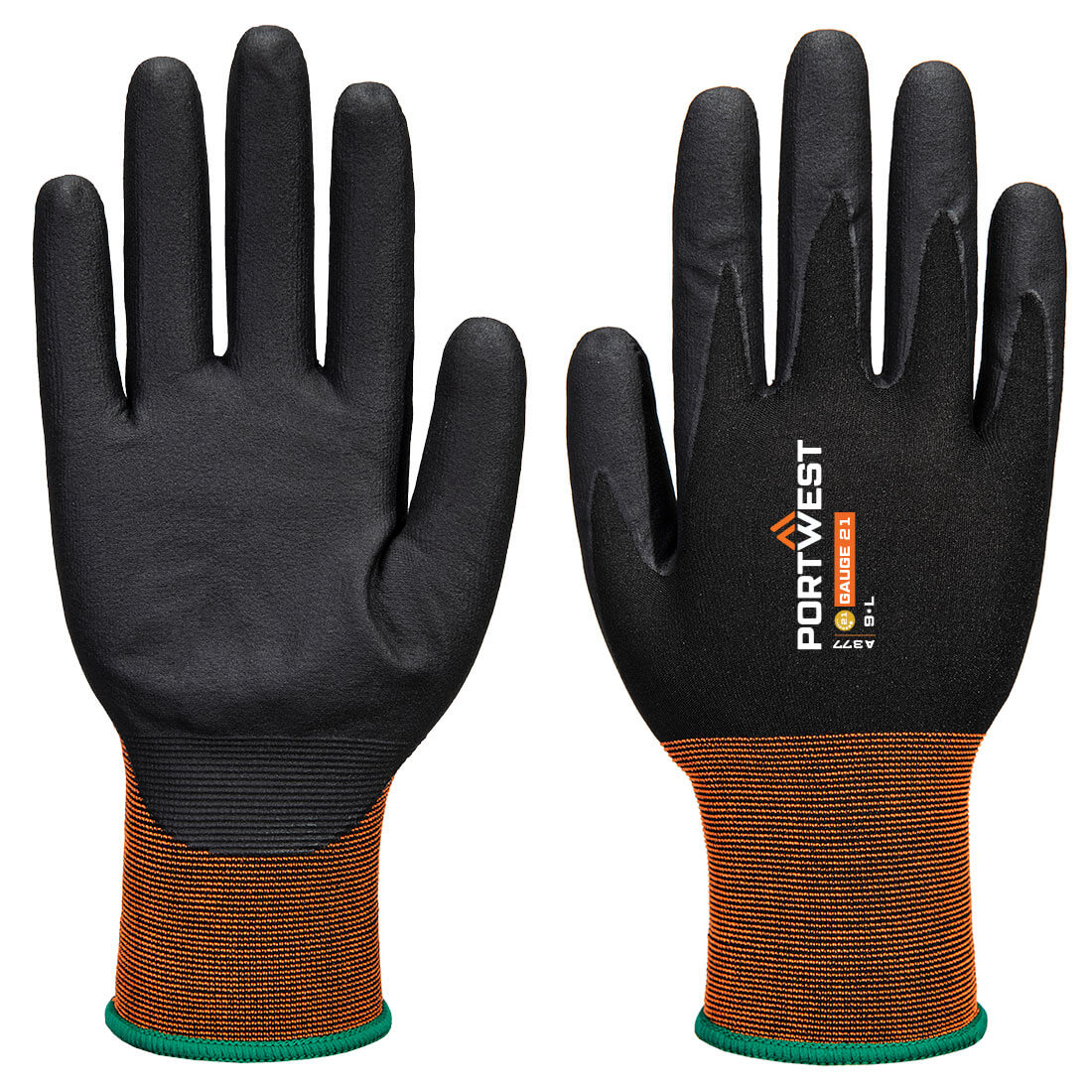 A377 GP Grip 21 Nitrile Micro Foam Glove Black A377 GP Grip 21 Nitrile Micro Foam Glove Black