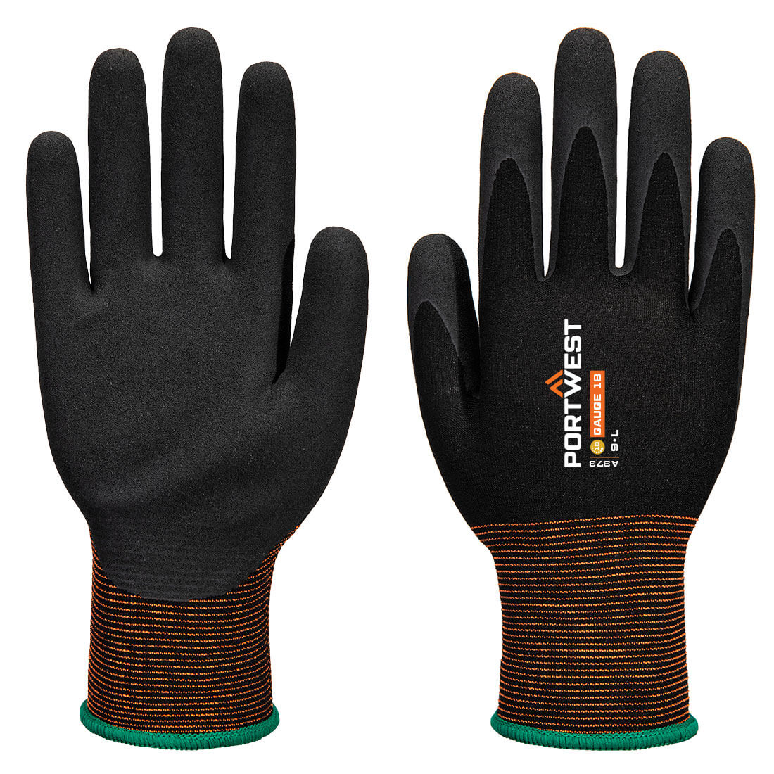 A373 GP Grip 18 Latex Sandy Glove Black A373 GP Grip 18 Latex Sandy Glove Black