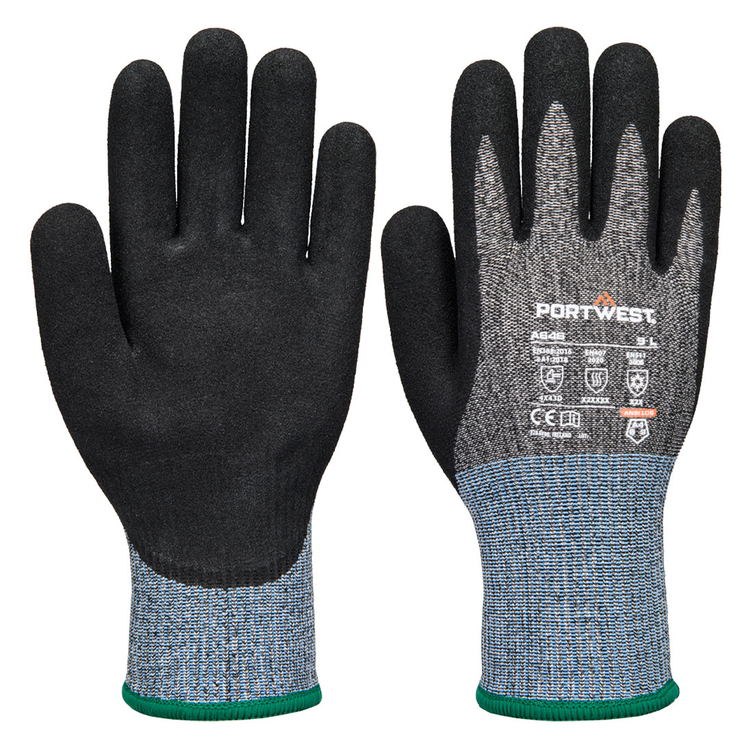 A646 Cold D13 Nitrile Viz-Tex Cut Glove Black