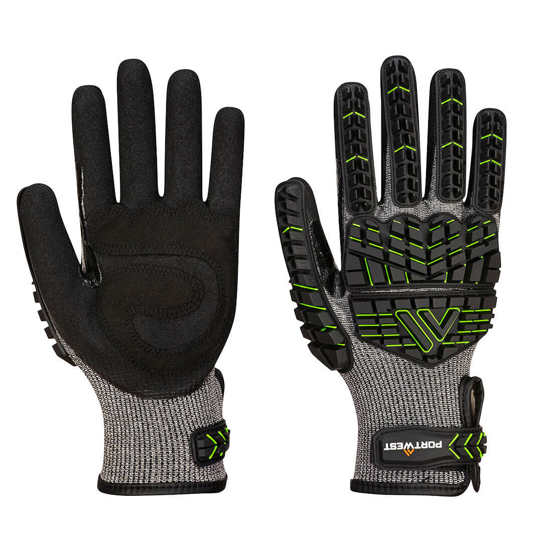 A755 Impact F15 Nitrile Foam Reinforced G Palm Glove Black/Green A755 Impact F15 Nitrile Foam Reinforced G Palm Glove Black/Green