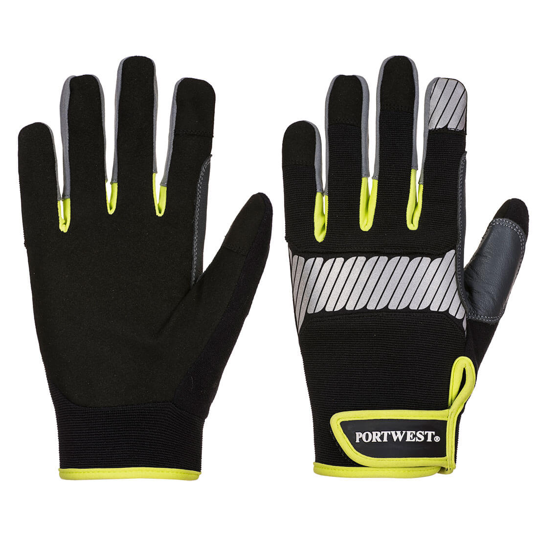 A770 PW3 Mechanic 80 Reflective Utility Glove Black/Yellow A770 PW3 Mechanic 80 Reflective Utility Glove Black/Yellow