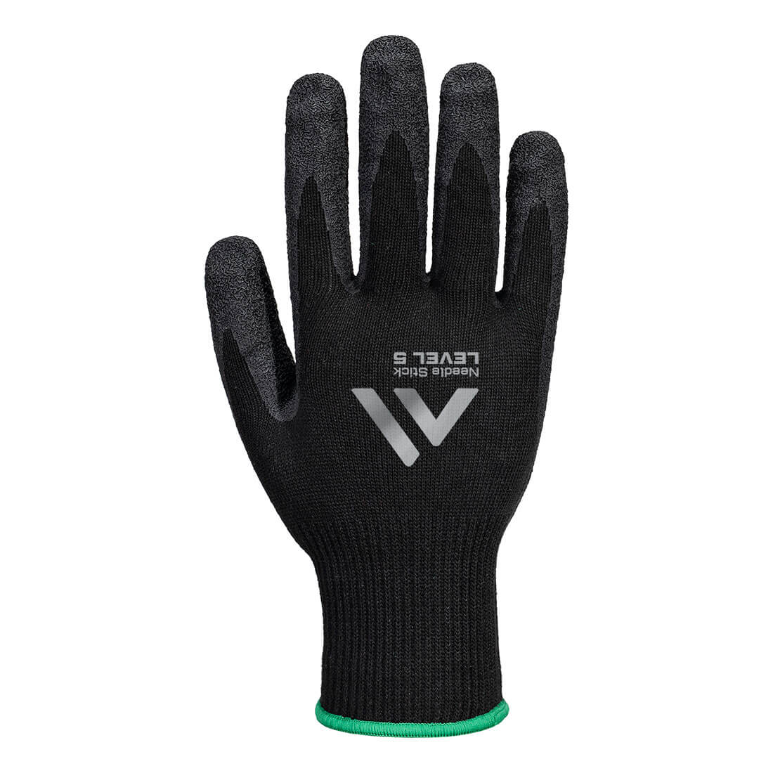 A793 Needle Resistant F10 Latex Crinkle Glove Black