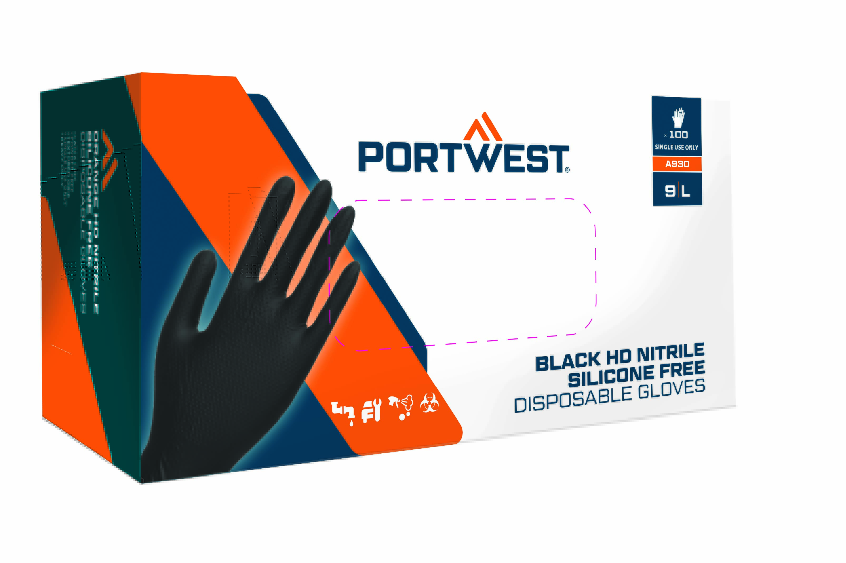 A930 Disp 7 mil Disposable Glove (Pk100) Black A930 Disp 7 mil Disposable Glove (Pk100) Black