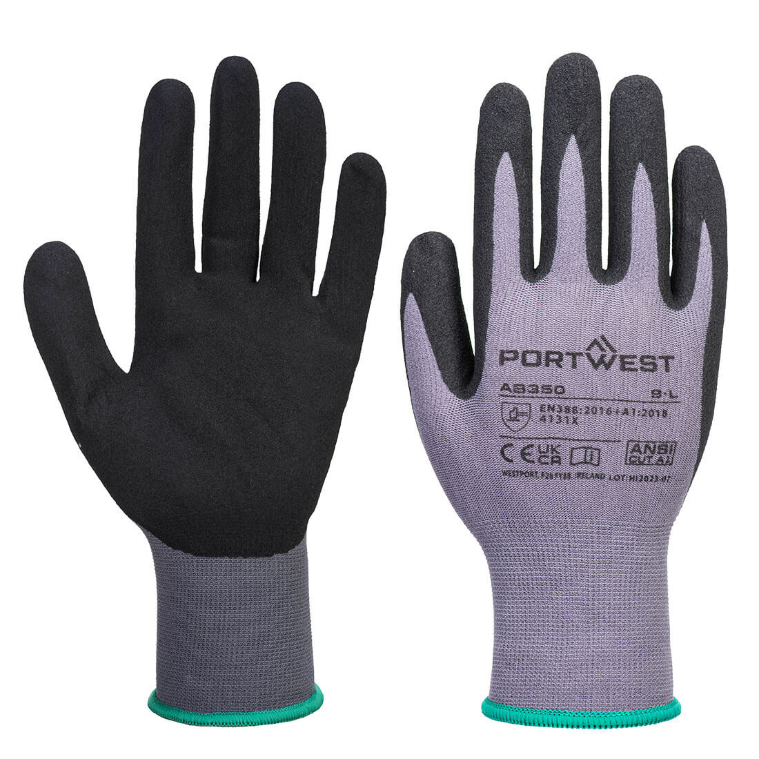 AB350 Grip 15 Nitrile Sandy Essential Multipack (Pk12) Grey/Black