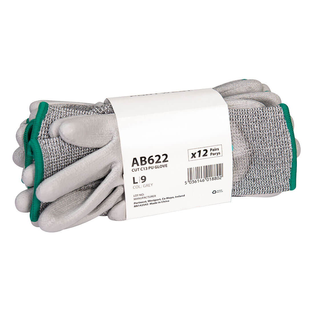 AB622 Cut C13 PU Essential Multipack (Pk12) Grey