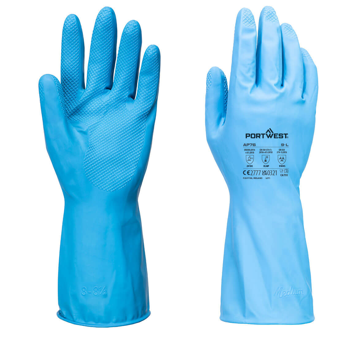 AP76 FD Chemical B Latex Light Gauntlet Blue AP76 FD Chemical B Latex Light Gauntlet Blue