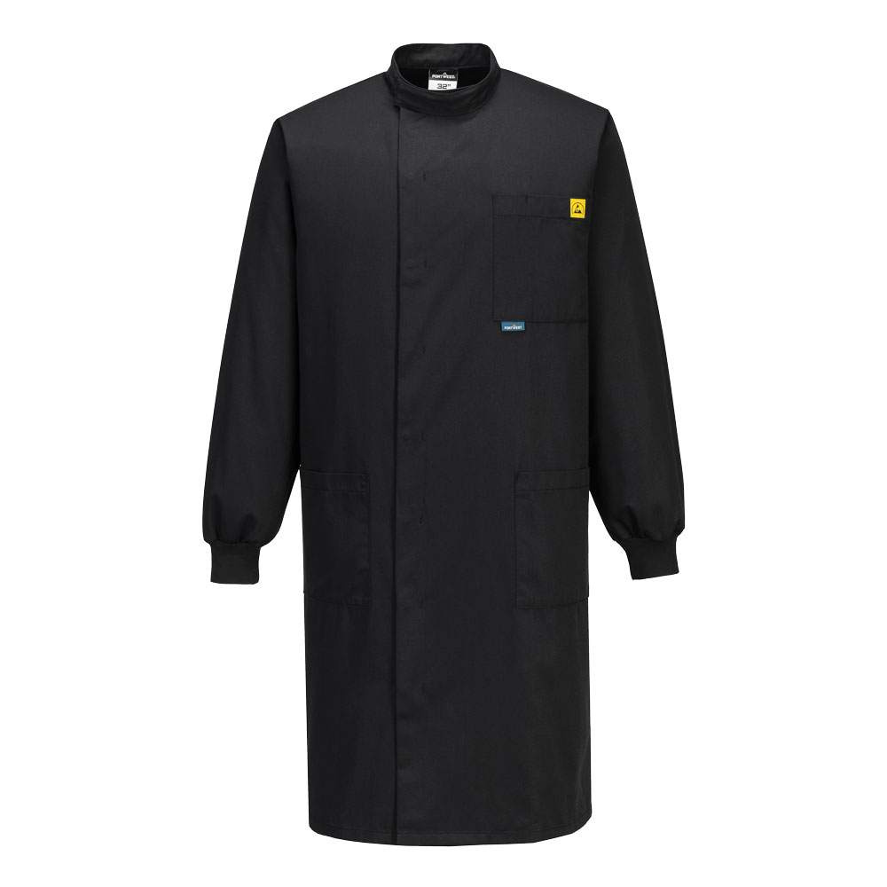 AS15 Anti-Static ESD Howie Coat Black AS15 Anti-Static ESD Howie Coat Black