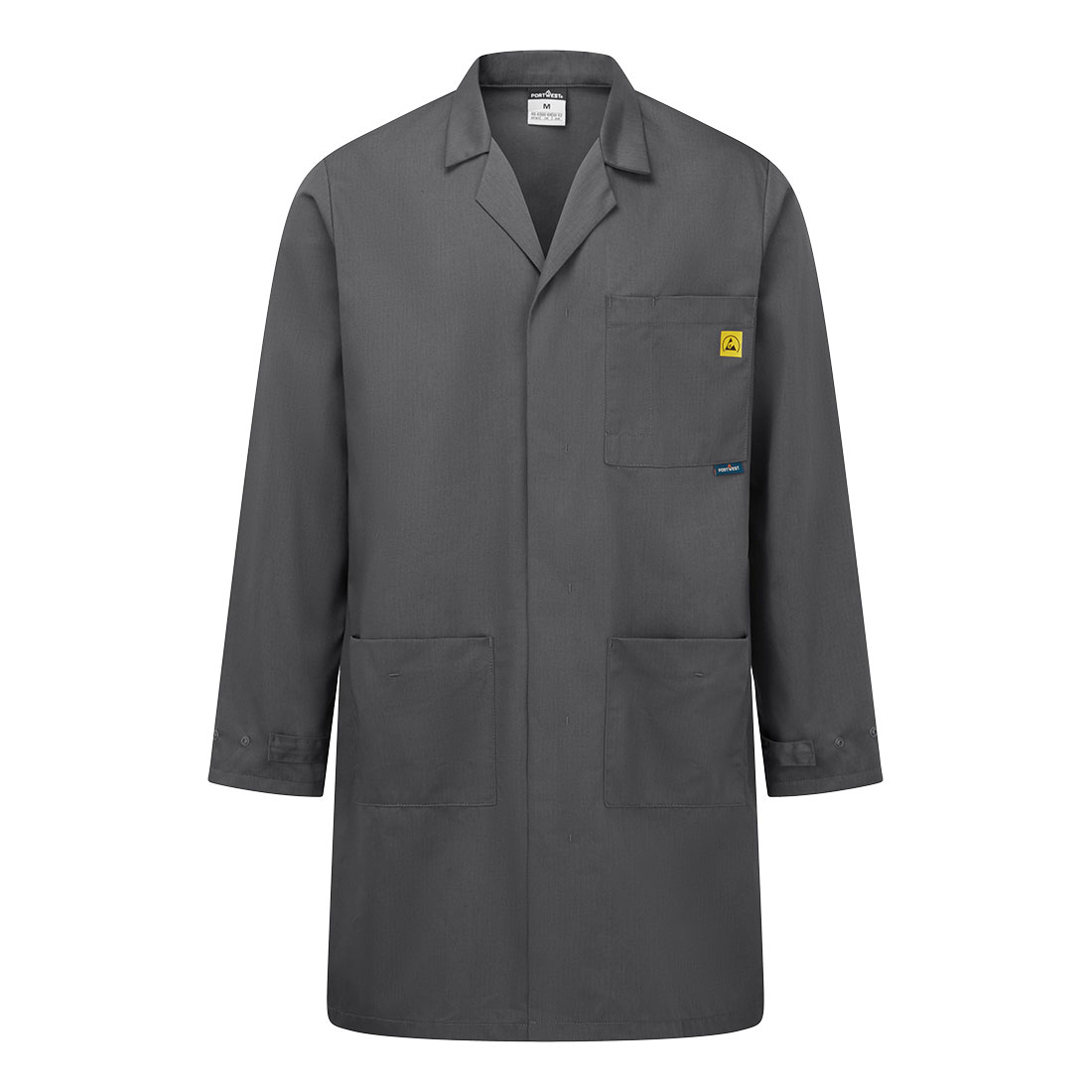 AS10 Anti-Static ESD Coat Zoom Grey