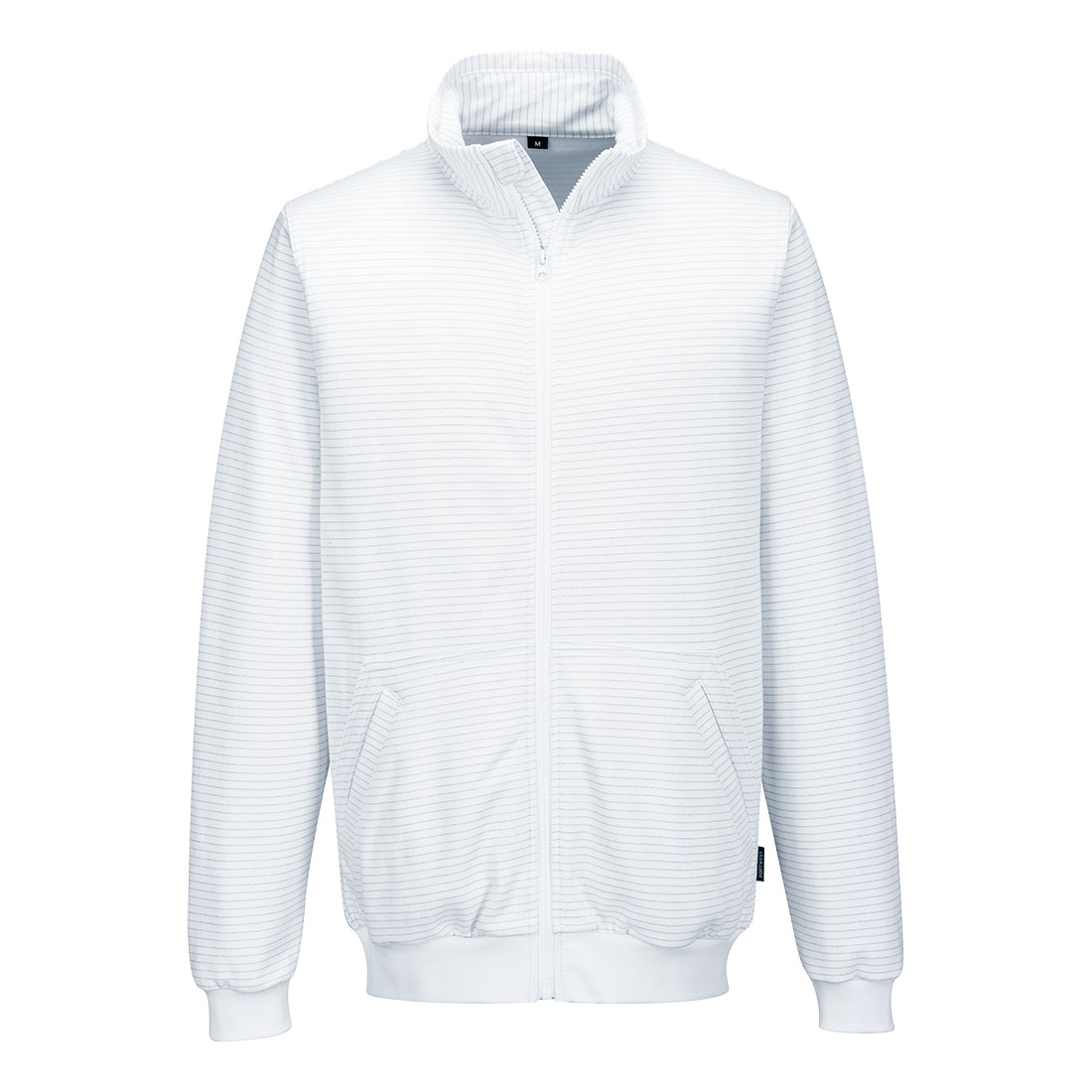 AS25 Anti-Static ESD Zip Sweatshirt White AS25 Anti-Static ESD Zip Sweatshirt White